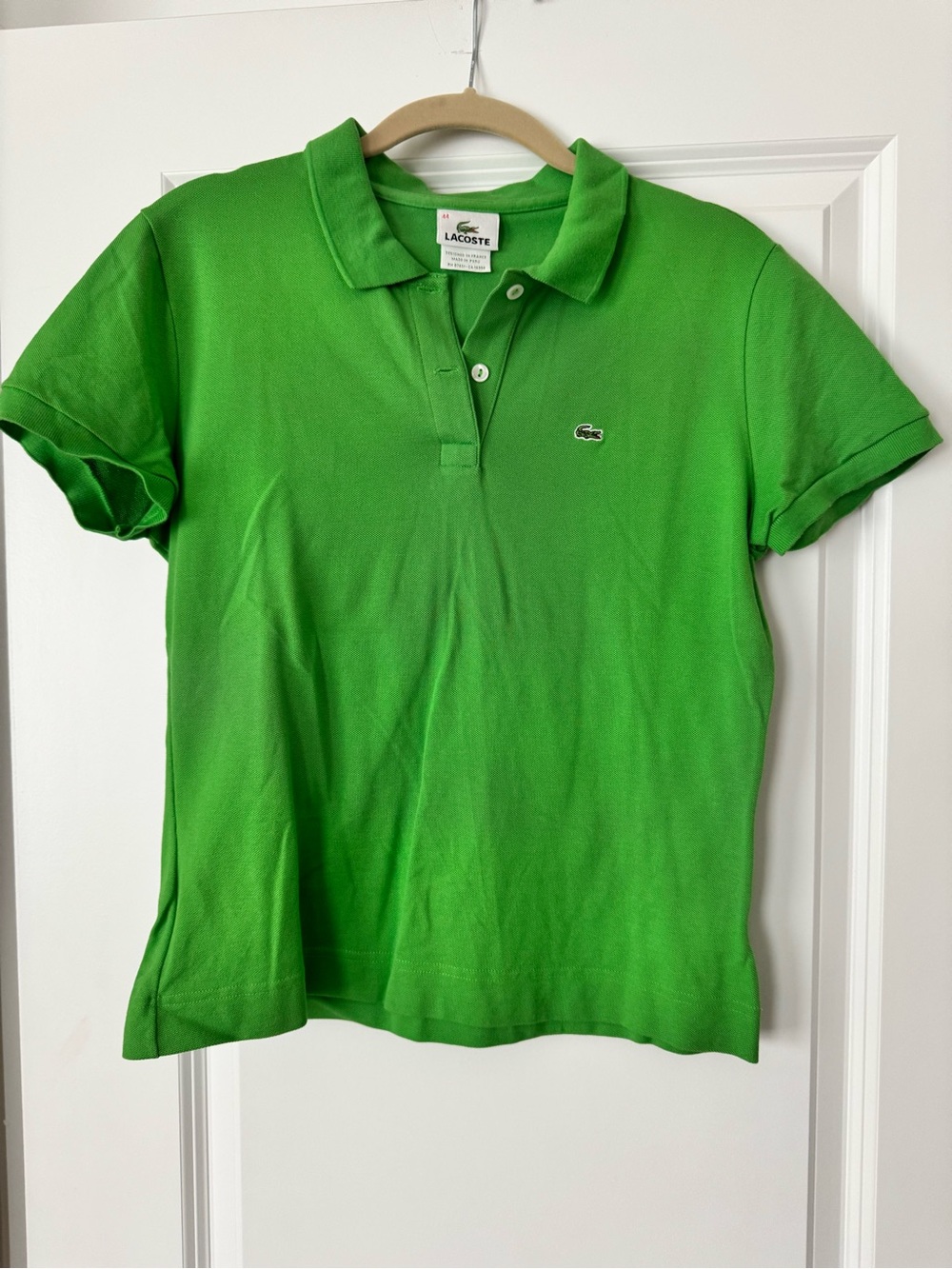 Lacoste Bright Green Women's Polo with Crocodile Logo